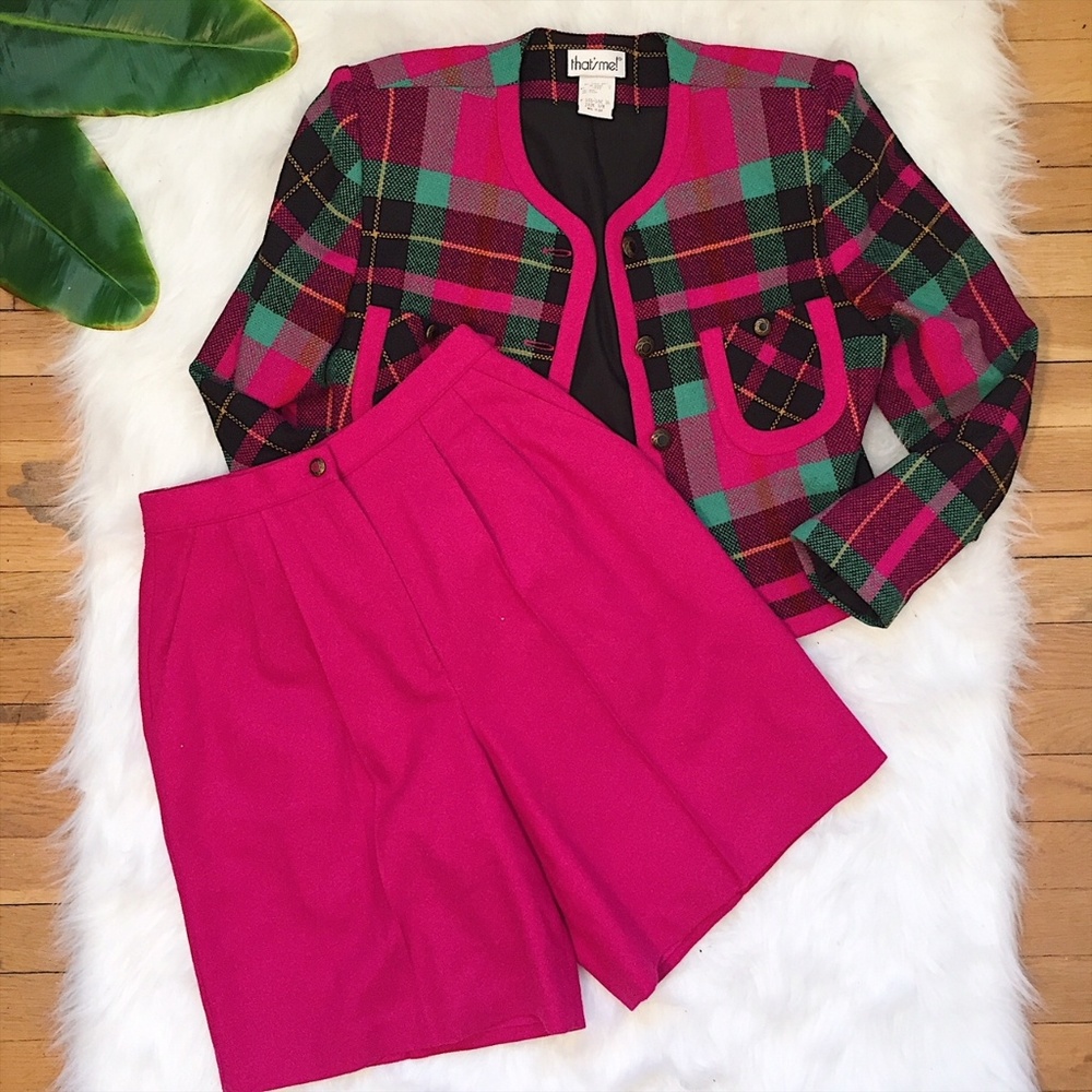 🚫SOLD🚫 Wool Short Set Blazer Two Piece Matching - Picture 2 of 8